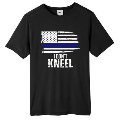 I Don't Kneel Usa Flag Gift Patriotic Stand Nthem Tall Fusion ChromaSoft Performance T-Shirt