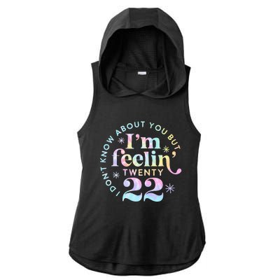 I don't know about you but I'm feeling Twenty 22 Tie Dye  Ladies PosiCharge Tri-Blend Wicking Draft Hoodie Tank