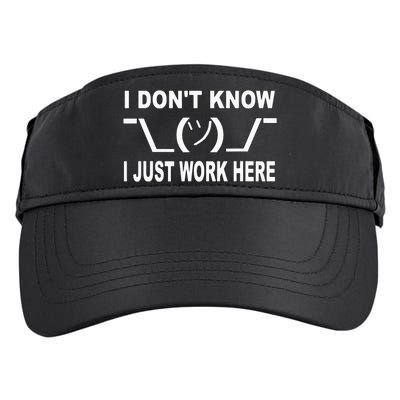I Dont Know I Just Work Here Adult Drive Performance Visor