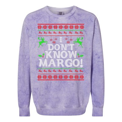 I Don't Know Margo Ugly Christmas Funny Movie Colorblast Crewneck Sweatshirt