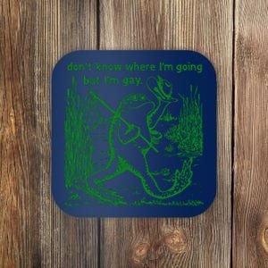 I DonT Know Where IM Going But IM Gay Frog Lgbt Pride Coaster