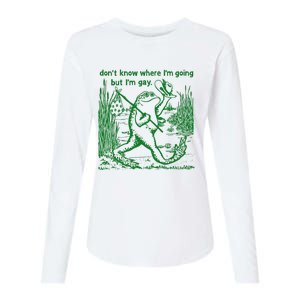 I DonT Know Where IM Going But IM Gay Frog Lgbt Pride Womens Cotton Relaxed Long Sleeve T-Shirt