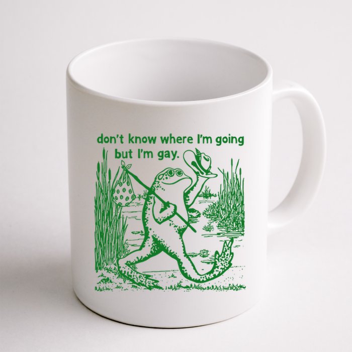 I DonT Know Where IM Going But IM Gay Frog Lgbt Pride Coffee Mug