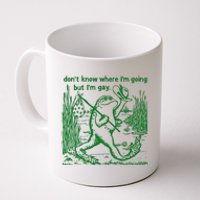 I DonT Know Where IM Going But IM Gay Frog Lgbt Pride Coffee Mug