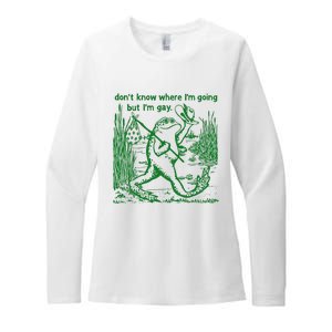 I DonT Know Where IM Going But IM Gay Frog Lgbt Pride Womens CVC Long Sleeve Shirt