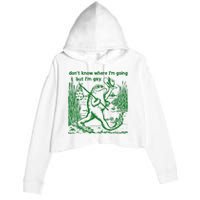 I DonT Know Where IM Going But IM Gay Frog Lgbt Pride Crop Fleece Hoodie