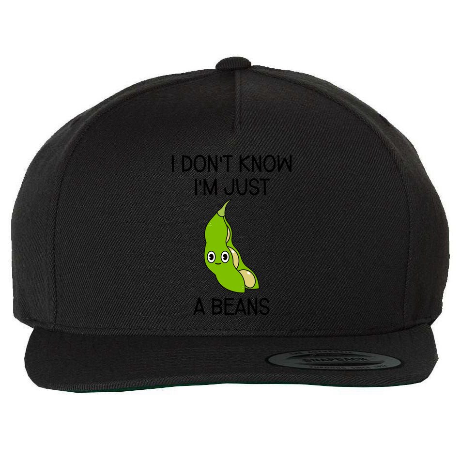 I DonT Know IM Just A Beans Cute Beans Gift Wool Snapback Cap