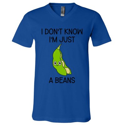 I DonT Know IM Just A Beans Cute Beans Gift V-Neck T-Shirt