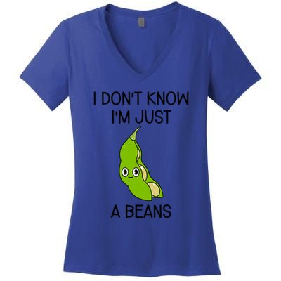 I DonT Know IM Just A Beans Cute Beans Gift Women's V-Neck T-Shirt