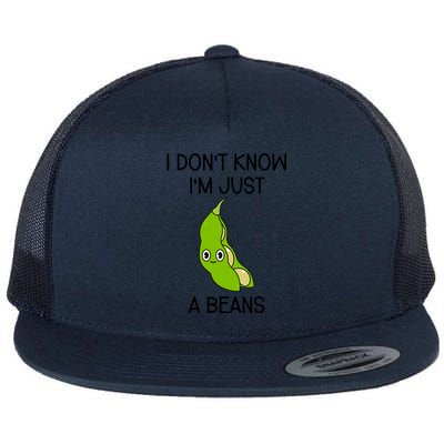 I DonT Know IM Just A Beans Cute Beans Gift Flat Bill Trucker Hat