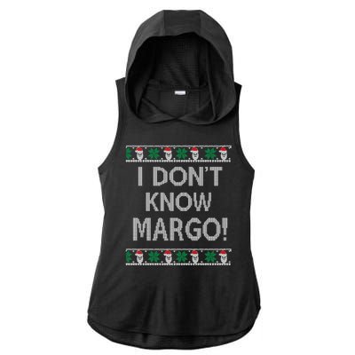 I Don't Know Margo Ugly Christmas Funny Movie Ladies PosiCharge Tri-Blend Wicking Draft Hoodie Tank