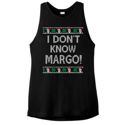 I Don't Know Margo Ugly Christmas Funny Movie Ladies PosiCharge Tri-Blend Wicking Tank