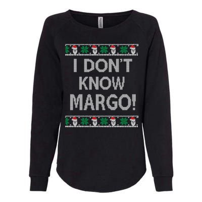 I Don't Know Margo Ugly Christmas Funny Movie Womens California Wash Sweatshirt