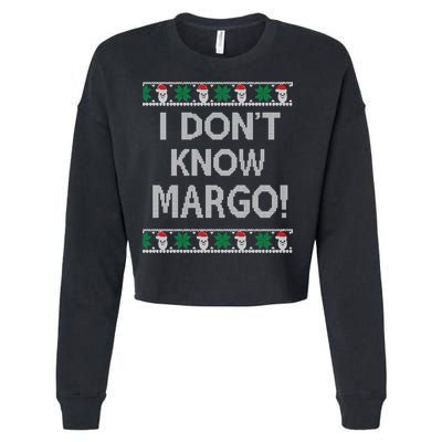 I Don't Know Margo Ugly Christmas Funny Movie Cropped Pullover Crew