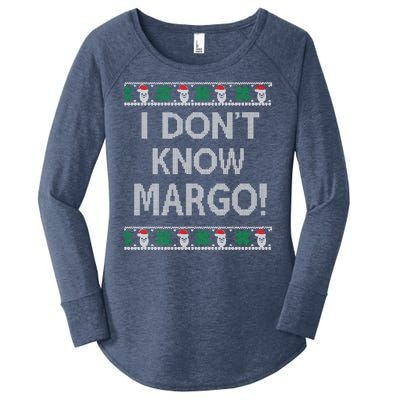 I Don't Know Margo Ugly Christmas Funny Movie Women's Perfect Tri Tunic Long Sleeve Shirt