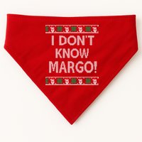I Don't Know Margo Ugly Christmas Funny Movie USA-Made Doggie Bandana