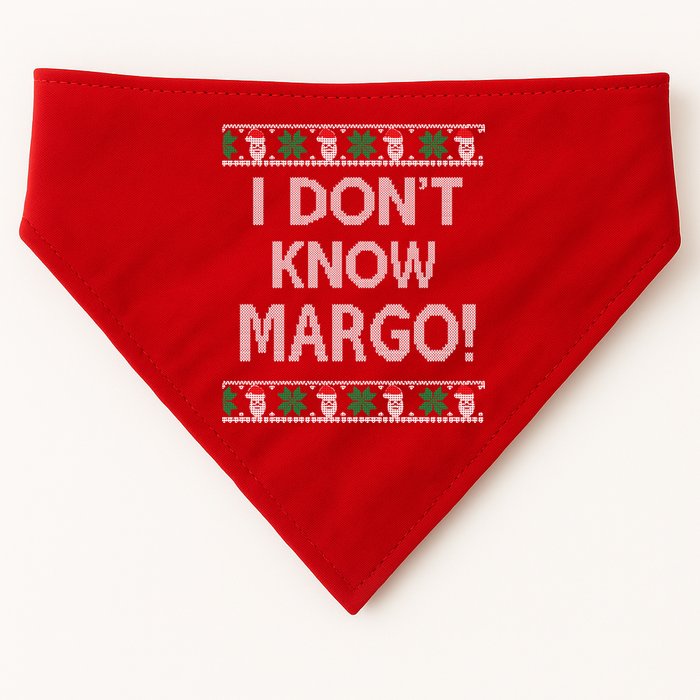 I Don't Know Margo Ugly Christmas Funny Movie USA-Made Doggie Bandana