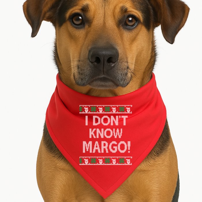 I Don't Know Margo Ugly Christmas Funny Movie USA-Made Doggie Bandana