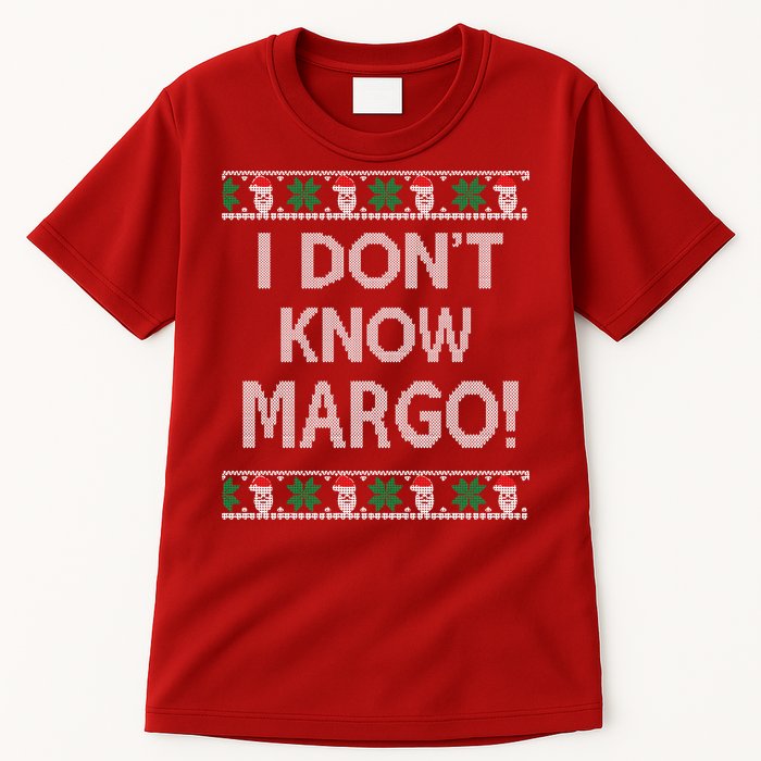 I Don't Know Margo Ugly Christmas Funny Movie Tall T-Shirt