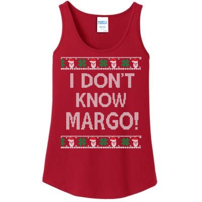 I Don't Know Margo Ugly Christmas Funny Movie Ladies Essential Tank