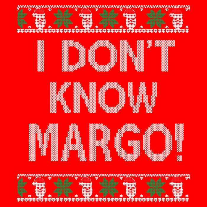 I Don't Know Margo Ugly Christmas Funny Movie 16 in Basic Backpack