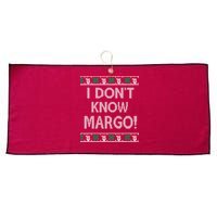 I Don't Know Margo Ugly Christmas Funny Movie Large Microfiber Waffle Golf Towel