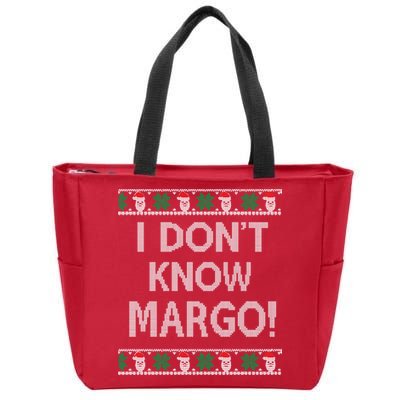I Don't Know Margo Ugly Christmas Funny Movie Zip Tote Bag