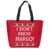 I Don't Know Margo Ugly Christmas Funny Movie Zip Tote Bag