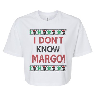 I Don't Know Margo Ugly Christmas Funny Movie Bella+Canvas Jersey Crop Tee