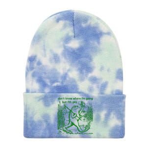 I DonT Know Where IM Going But IM Gay Frog Lgbt Pride Tie Dye 12in Knit Beanie