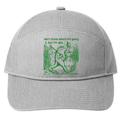 I DonT Know Where IM Going But IM Gay Frog Lgbt Pride 7-Panel Snapback Hat