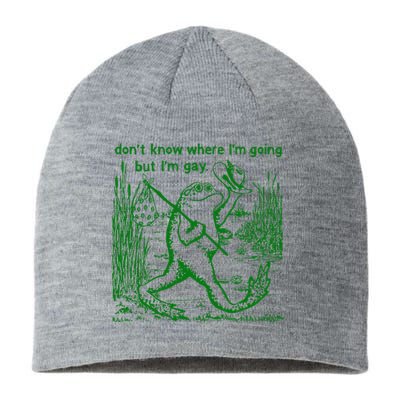 I DonT Know Where IM Going But IM Gay Frog Lgbt Pride Sustainable Beanie