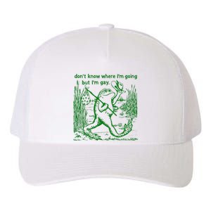 I DonT Know Where IM Going But IM Gay Frog Lgbt Pride Yupoong Adult 5-Panel Trucker Hat