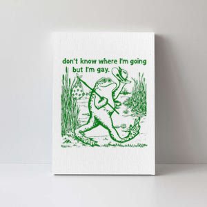 I DonT Know Where IM Going But IM Gay Frog Lgbt Pride Canvas