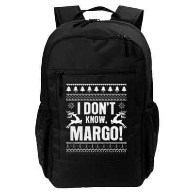 I DonT Knowmargo Ugly Sweater Funny Christmas For Vacation Daily Commute Backpack