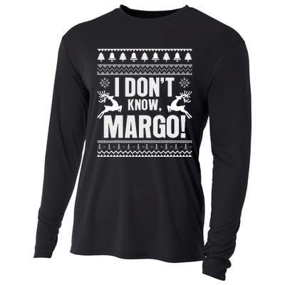 I DonT Knowmargo Ugly Sweater Funny Christmas For Vacation Cooling Performance Long Sleeve Crew