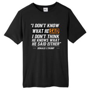 I Don’T Know What He Just Said At The End Of That Sentence Tall Fusion ChromaSoft Performance T-Shirt