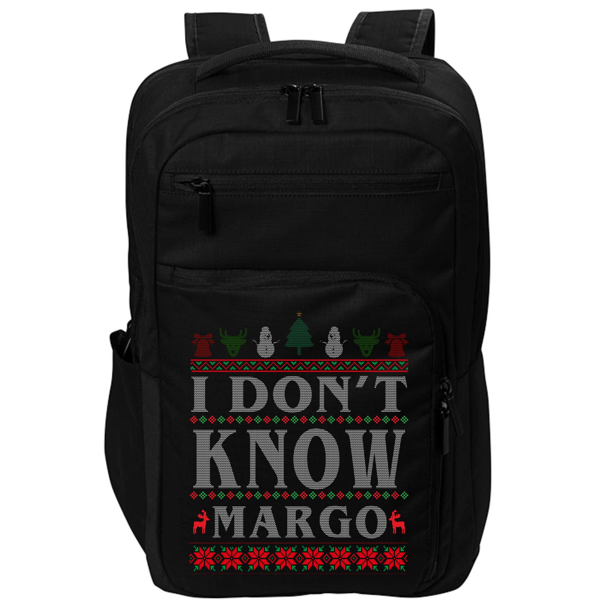I Don't Know Margo Funny Ugly Christmas Impact Tech Backpack