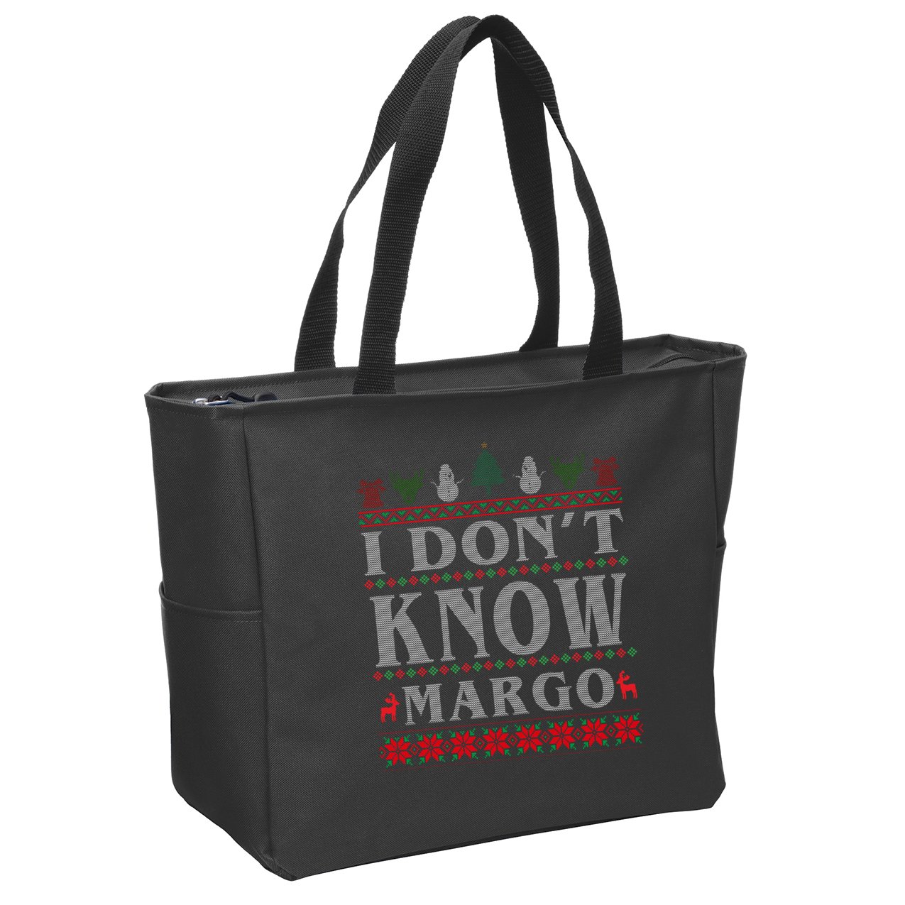 I Don't Know Margo Funny Ugly Christmas Zip Tote Bag