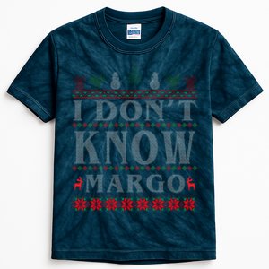 I Don't Know Margo Funny Ugly Christmas Kids Tie-Dye T-Shirt