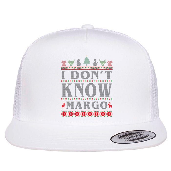 I Don't Know Margo Funny Ugly Christmas Flat Bill Trucker Hat