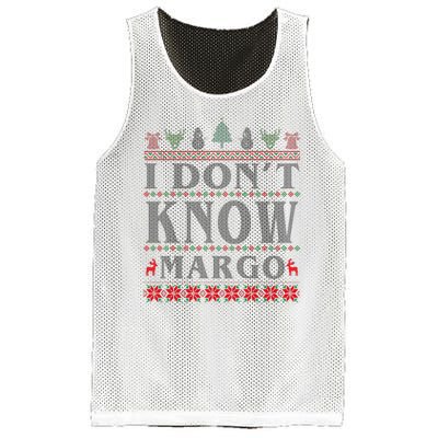 I Don't Know Margo Funny Ugly Christmas Mesh Reversible Basketball Jersey Tank