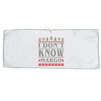 I Don't Know Margo Funny Ugly Christmas Large Microfiber Waffle Golf Towel