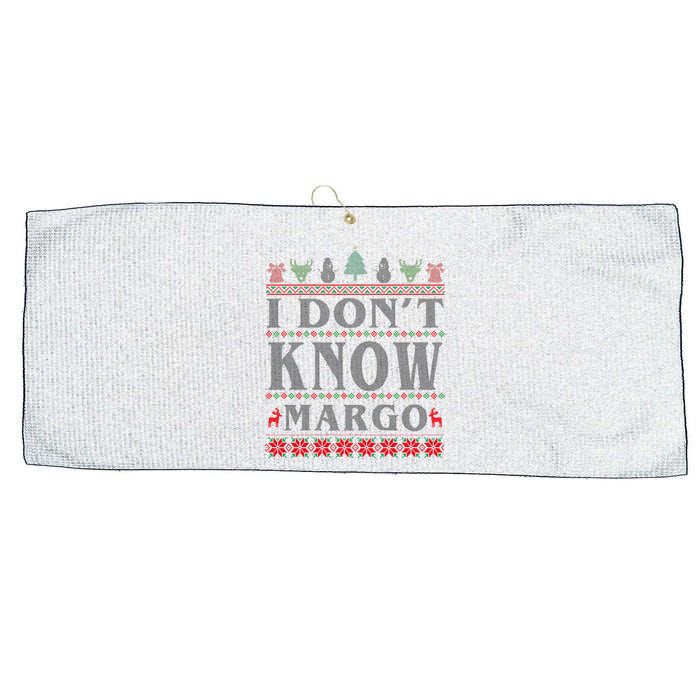 I Don't Know Margo Funny Ugly Christmas Large Microfiber Waffle Golf Towel