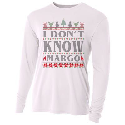 I Don't Know Margo Funny Ugly Christmas Cooling Performance Long Sleeve Crew