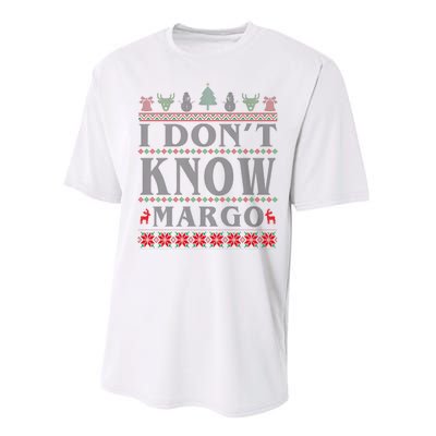 I Don't Know Margo Funny Ugly Christmas Performance Sprint T-Shirt