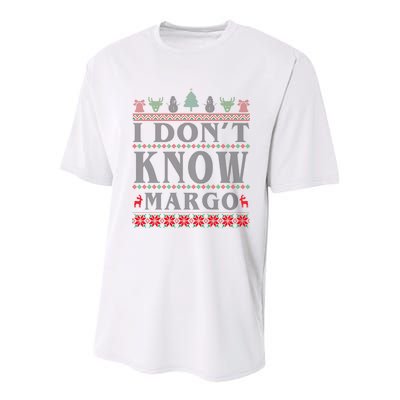 I Don't Know Margo Funny Ugly Christmas Youth Performance Sprint T-Shirt