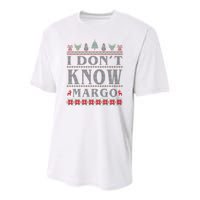 I Don't Know Margo Funny Ugly Christmas Youth Performance Sprint T-Shirt