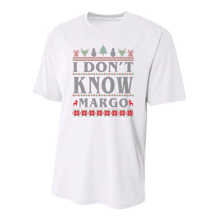 I Don't Know Margo Funny Ugly Christmas Youth Performance Sprint T-Shirt