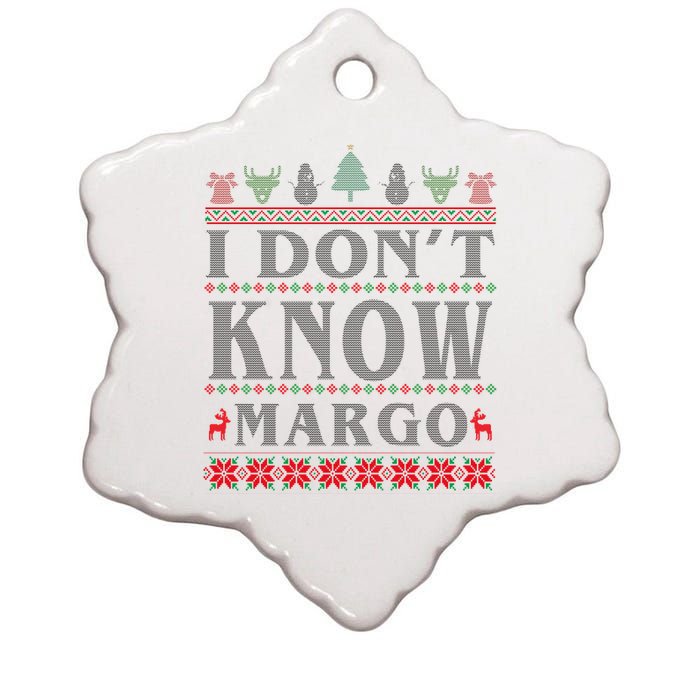 I Don't Know Margo Funny Ugly Christmas Ceramic Star Ornament